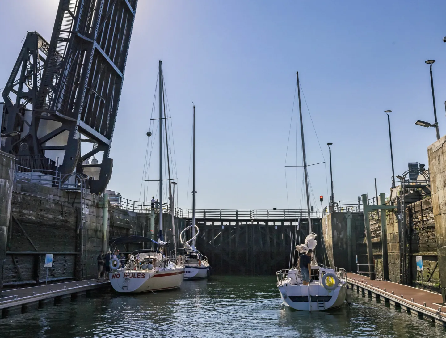 Image de l'écluse de la marina du port de Québec